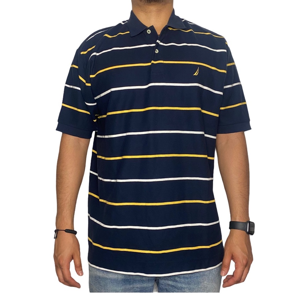 Blue with stripes Náutica polo tshirt